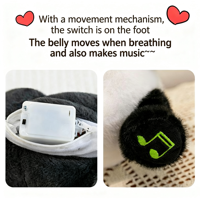 Nouvelle petite peluche ours mignonne avec fonction de respiration, son apaisant et lumineux, favorisant le sommeil, rembourrée en coton, pour enfants