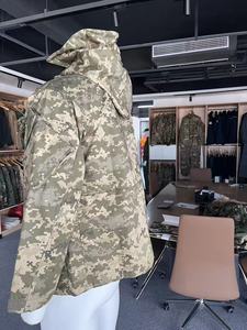 DFU0909 Uniformes de camouflage, parka coupe-vent avec capuche, plusieurs poches et cordon de serrage à la taille - Product Image 5