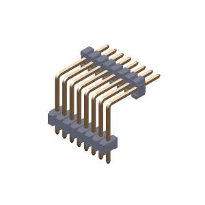 16 pins Montage Peg rechtwinklige DIP-Platine Stapeln Einfache Betätigung 0,05 Zoll 1,27mm Pin Header-Buchse