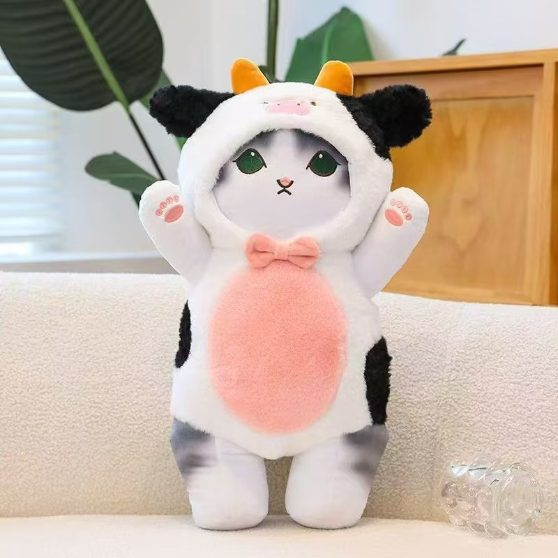 Transfórmate en un gato vaca (gato gris).