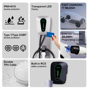 Borne de Recharge Murale pour Véhicules Électriques <span class=keywords><strong>7</strong></span> <span class=keywords><strong>kW</strong></span> – Station de Charge pour Voitures Électriques <span class=keywords><strong>7</strong></span> <span class=keywords><strong>kW</strong></span> – <span class=keywords><strong>Chargeur</strong></span> Auto Électrique <span class=keywords><strong>7</strong></span> <span class=keywords><strong>kW</strong></span> Type 2 - Product Image 2