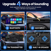 Maustor 10.26 pouces Android 10 sans fil Carplay 4 + 64G 8 Core universel voiture écran intelligent avec carte TF Wifi BT