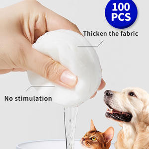 100 Stück Großhandel Pet Eye Reinigung Pet Dog Cat Round Pad Mild Keine Reizung Pflege tücher Pet Groom ing Products - Product Image 3