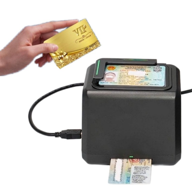 NFC RFID E-ID Smart Chip Card Reader Image Capture OCR MRZ QR 2D Barcode ID Card Scanner For KIOSK Bank Security Access Entrance