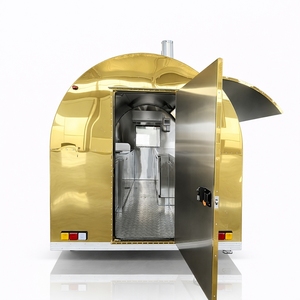 Food Truck Rétro Moderne en Acier Inoxydable, Tôle Galvanisée, Aluminium et Fibre de Verre pour la Restauration Rapide en Extérieur - Product Image 2