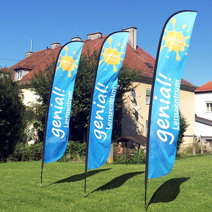 Sistema di Bandiere Telescopiche in Fibra di Vetro Economico e Promozionale, Bandiera da Spiaggia Personalizzata ad Alta Visibilità, Banner Pubblicitario in Poliestere - Product Image 2