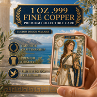 Barre de cuivre fin .999 de 1 oz personnalisée, déesse grecque Athéna, édition limitée, cadeau de collection, vente en gros