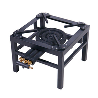 Cuisinière à gaz en fonte à brûleur unique durable Cuisinière de cuisson extérieure pour patio, pelouse et jardin
