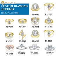 Goldleafgems Özel Tasarım 14 Ayar Beyaz Altın Sonsuzluk Yüzüğü IGI Sertifikalı DEF HPHT CVD Yuvarlak Kesim Laboratuvarda Yetiştirilmiş Elmas Alyans