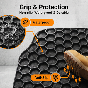 <span class=keywords><strong>4</strong></span> Pièces Tapis de Sol Universels en PVC Sur Mesure pour Voiture - Product Image 4