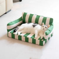 Canapé de luxe pour animaux de compagnie lit doux personnalisé pour chien et chat avec doublure étanche nouveau design en velours emballé dans un carton