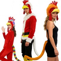 Chapeau de dinde en peluche en velours, style Europe et Amérique, avec visage de dessin animé recyclé, sangle de menton, logo personnalisé disponible, fournitures de fête