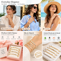 Bracelet en coquille d'ormeau naturelle de luxe plaqué or 18 carats en acier inoxydable élégant pour femmes