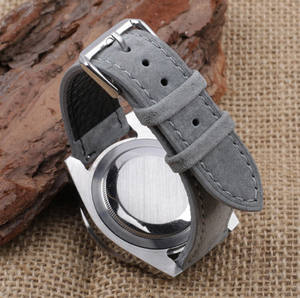 حزام ساعة من الجلد الطبيعي عتيق الطراز من ليونورم، مصنوع يدويًا، 18/20/22/24 مم، مشبك دبوس، أحزمة بديلة من جلد البقر تناسب معظم الساعات - Product Image 3