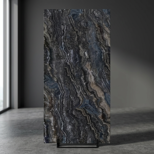 Serabia Blue 60x120cm Premium Glossy Marble Look Porcelain <b>Tiles</b> for Luxury Wall Floor Interiors - Product Image 3