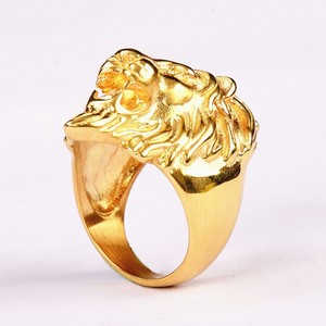 Daimily 도매 스테인레스 스틸 견뢰도 남성 동물 보석 고딕 사자 반지 DM 066 - Product Image 5