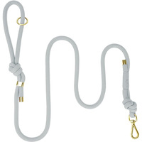 Laisse pour chien en nylon avec mousqueton doré tendance, résistante, durable, anti-traction, avec poignée antidérapante
