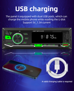 Radio Universal para Auto, Reproductor <span class=keywords><strong>MP3</strong></span>, USB, TF, Receptor <span class=keywords><strong>de</strong></span> Audio, <span class=keywords><strong>Buscador</strong></span> <span class=keywords><strong>de</strong></span> Autos, Asistente <span class=keywords><strong>de</strong></span> Voz, Retroiluminación <span class=keywords><strong>de</strong></span> 7 Colores, Grabación, Conector ISO - Product Image 2