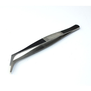 Stainless Steel Tweezers Set 4 Piece Curved Head Electronic Repair <b>Tool</b> DIY Clamping <b>Precision</b> Instrument 35g - Product Image 2