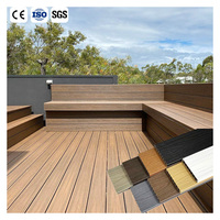 Revêtement de terrasse extérieur en WPC, imperméable et ignifuge, moderne, pour jardin, avec gaufrage profond et installation par emboîtement – Vente en gros fabricant