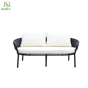 Canapé <span class=keywords><strong>de</strong></span> <span class=keywords><strong>jardin</strong></span> en aluminium <span class=keywords><strong>de</strong></span> luxe moderne pour hôtel, 3 places, pour <span class=keywords><strong>balcon</strong></span> extérieur et cour arrière - Product Image 4