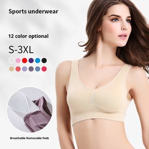 Frauen grenz überschreitende Doppels ch ichten Nahtloser Yoga-BH Kleine Gruppe Drahtloser Yoga-BH <span class=keywords><strong>Ahh</strong></span> Genie <span class=keywords><strong>Bra</strong></span> - Product Image 1