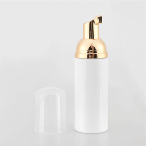OEM 50ml botella de espuma de plástico bomba dispensador de jabón líquido blanco botella de espuma al por mayor con espuma dorada - Product Image 2