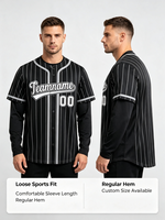 Nueva Camiseta de Béisbol a la Moda, Estilo Hip-Hop Deportivo, Personalizada con Nombre y Número del Equipo, Diseño de Rayas, Estampado de Béisbol para Hombre