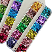 12 Grilles de Paillettes pour Ongles à Motifs Floraux, Holographiques, Mixtes, Mini Circulaires, Décorations DIY pour Ongles, Flocons 3D Floraux pour Ongles
