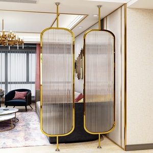 Kính Cường Lực + Vách Ngăn Phòng Khách Bằng Thép Không Gỉ Vách Ngăn Tùy Chỉnh - Product Image 2