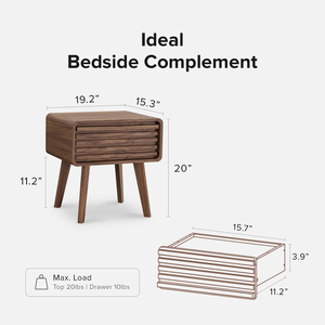 Home Furniture Vietnam Modern Bedroom Furniture Solid Wood <b>BEDSIDE</b> TAB MD13 High Quality Manufactured Wood OEM Nightstand - Product Image 2