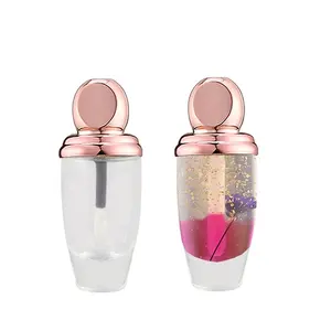 Custom design rosa glod vuoto lipgloss pacchetto di forma irregolare tubo lipgloss