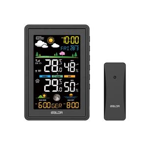 BALDR B0360 stazione meteorologica Wireless <span class=keywords><strong>digitale</strong></span> a colori DCF termoigrometro esterno per interni previsioni <span class=keywords><strong>meteo</strong></span> al tramonto con barometro - Product Image 1