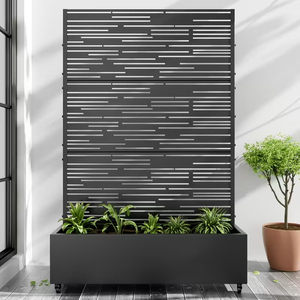 Jardinera de Acero Galvanizado con Enrejado, Cama de Cultivo Elevada con Orificio de Drenaje, Ecológica, Duradera, Pantalla de Privacidad para Jardín Doméstico - Product Image 5