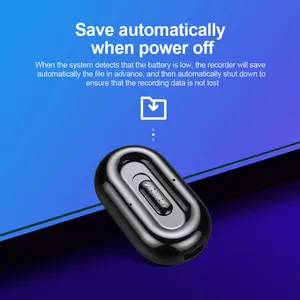 Mini thông minh HD âm thanh ghi âm giọng nói kích hoạt Dictaphone với thời gian dài ghi âm giảm tiếng ồn máy nghe nhạc MP3 định dạng WAV - Product Image 6