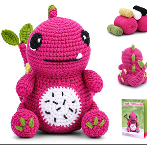 Sáng Tạo ác rồng đen tự làm Crochet <span class=keywords><strong>Kit</strong></span>-Nguồn cung cấp thủ công thủ công mới, món quà sinh nhật chu đáo, người mới bắt đầu thân thiện - Product Image 2