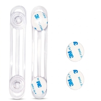 Gaixie 2 PCS Verrous de sécurité transparents pour armoires, barreaux de sécurité pour enfants pour placards de cuisine, portes et tiroirs adhésifs