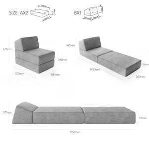Meubles de salon en forme de L 3 en 1 sur mesure, design moderne, meubles d'angle pour enfants, salon - Product Image 5