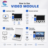 Módulo de Video de 7 Pulgadas, Pantalla HD 1024x600, 2GB de Memoria, Batería de Litio Recargable, Material Artpaper, Compatible con MP4, Ideal para Bodas