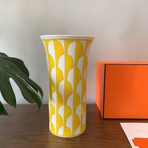 Jarrón de Girasol de Cerámica Ecológico de Lujo, Diseño Europeo y Americano, Pintura Moderna Bajo Esmalte, Decoración para el Hogar y el Jardín, Regalo - Product Image 2