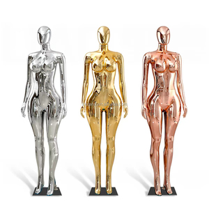 Boutique BBL <strong>Mina</strong> Models Big Bra Curvy Women Dummy Plating Gold Silver Plastic Full Body Plus Size Standing Clothing Mannequins - Product Image 1