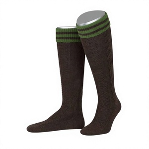Bavarian Traditional Costumes German Munich Oktoberfest <b>Men</b>’s Wool/Acrylic High Ankle <b>Socks</b> - Product Image 1