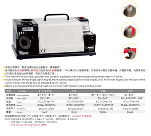 آلة شحذ لقم الحفر بعجلة طحن ماسية، جهاز شحذ لقم الحفر بزوايا دقيقة ومدى طحن واسع - Product Image 2