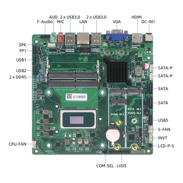 Motherboard Manufacturer All in One Motherboards for Industrial Pc 11th /12th Gen Processor Small Single Boards OEM ODM