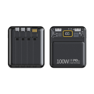 Nuevo Diseño, Banco de Energía Portátil de 5000 mAh, 10000 mAh, 22.5 W, Carga Rápida PD20W 10W, Cables Integrados, PB02 - Product Image 1