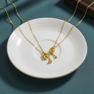 Collier pendentif gourde porte-bonheur traditionnel chinois, très populaire, <span class=keywords><strong>apporte</strong></span> sécurité, richesse et protection, nouveau style - Product Image 2