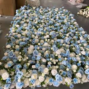 M-FR132 Camino de Mesa de Flores de Rosas al por Mayor, Camino de Mesa de Flores de Gypsophila, Camino de Mesa de Flores Artificiales para Arreglos de Boda - Product Image 1