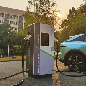 120kw EV DC pila di ricarica 380v IP54 doppie pistole a pavimento stazione di ricarica diretta vendite all'ingrosso EV produttori di caricabatterie