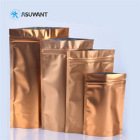 Sac à fermeture éclair en aluminium Mylar métallique coloré imprimé sur mesure