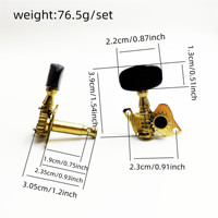 HIVE Wholesale Gold 2R2L Open Type 4-string Ukulele Tuning Peg with Gasket Screw Accessories 4-string Exclusive